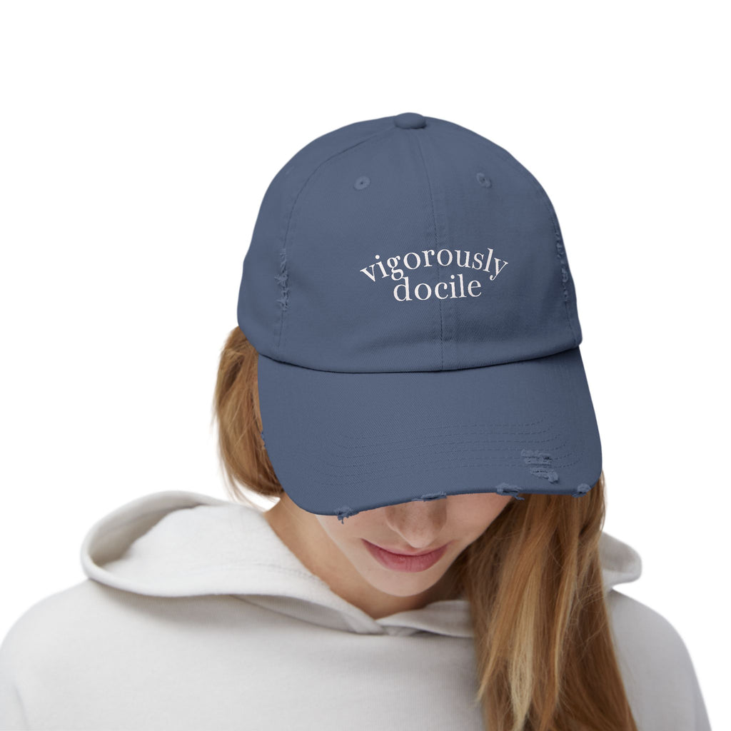 'Vigorously Docile' Embroidered Baseball Hat