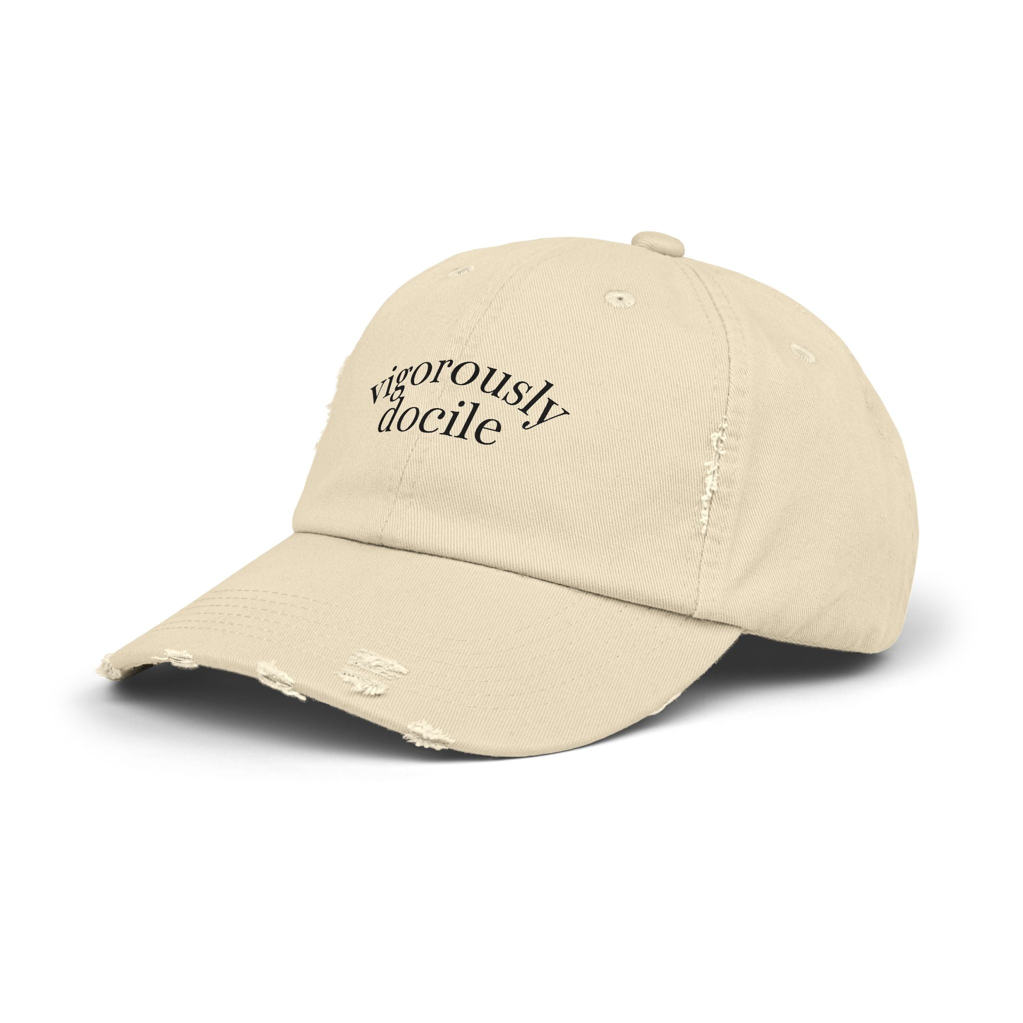 'Vigorously Docile' Embroidered Baseball Hat